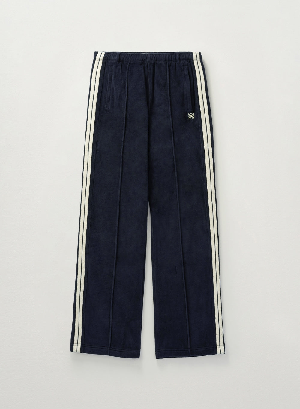 [satur] (W) Lawton Velour Track Pants - Navy