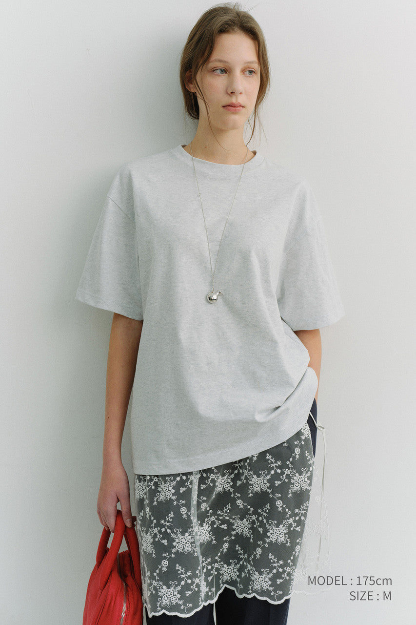 Dunst Unisex Loose T-Shirt Light Melange Grey