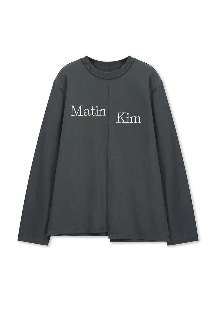 Matinkim Asymmetric Logo Top IN Charcoal