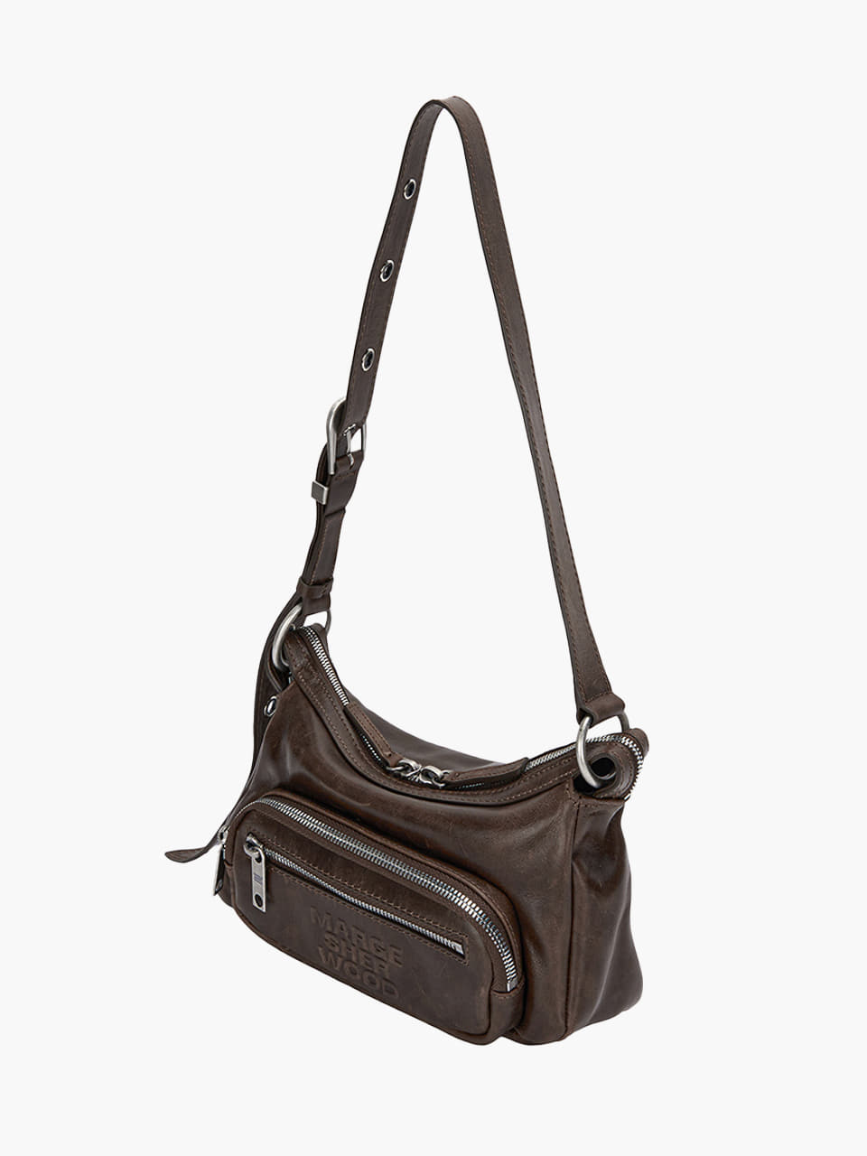 Margesherwood Outpocket Hobo Mini washed brown pull-up