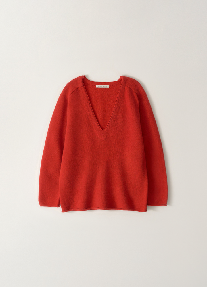 Nothing Written Cerin deep v-neck pullover (Red)