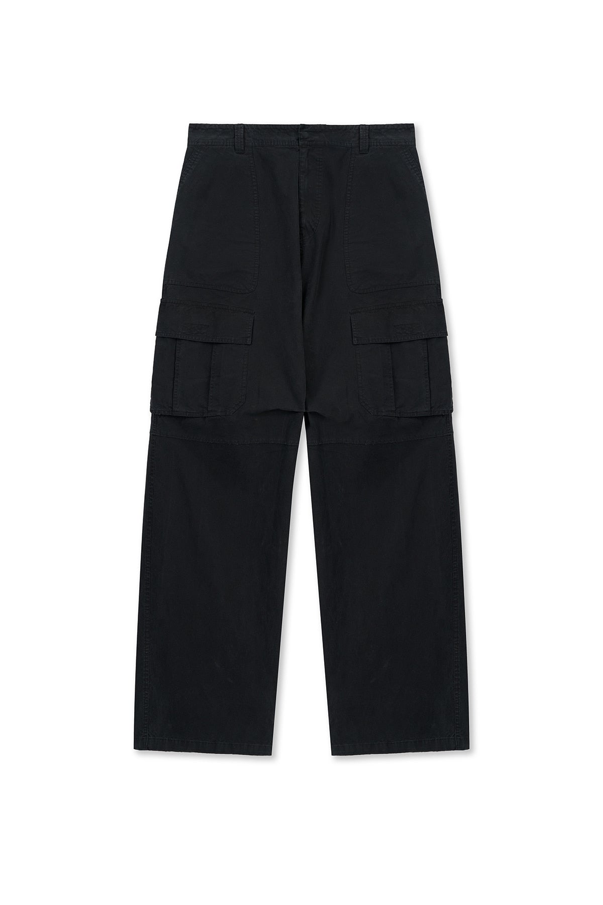[matinkim] MULTI POCKET UTILITY WIDE PANTS IN BLACK
