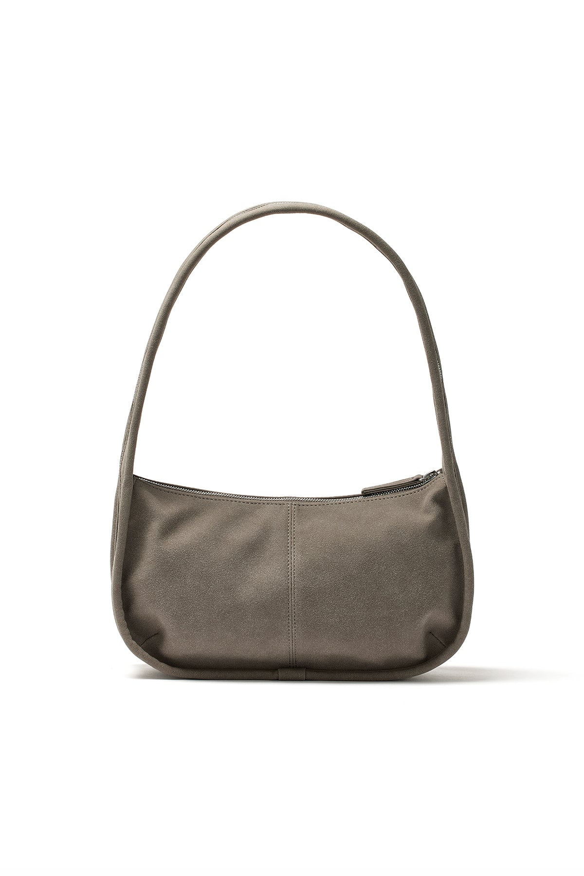 [matinkim] ZIP AROUND SUEDE SHOULDER BAG IN GREY