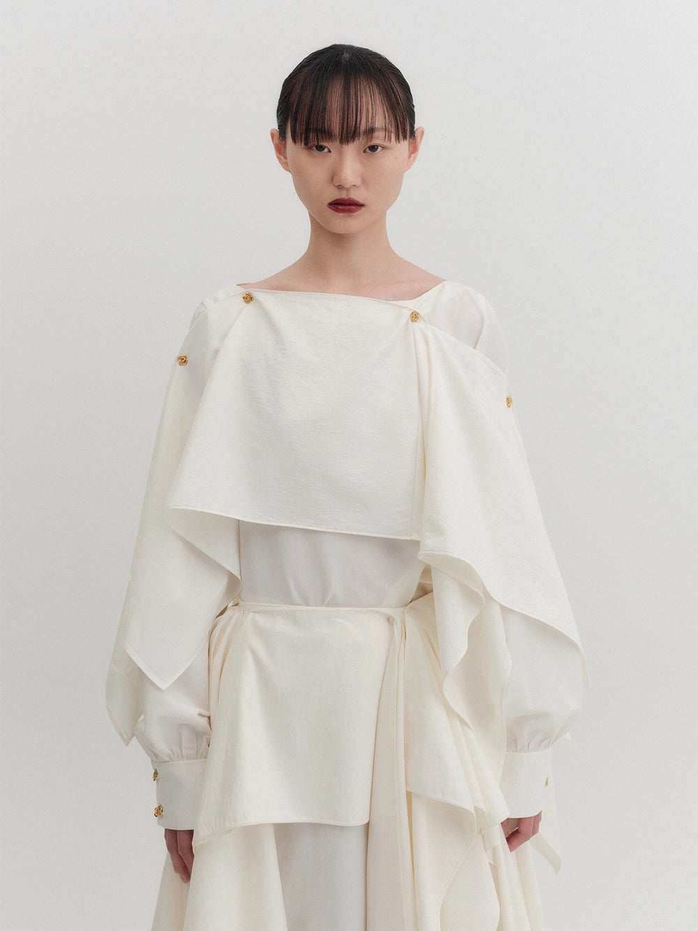 EENK Transformable Layered Blouse - Ivory
