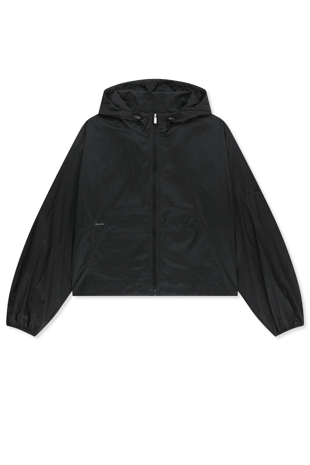 [matinkim] Back Logo Hoody Windbreaker For Women IN Dark Brown