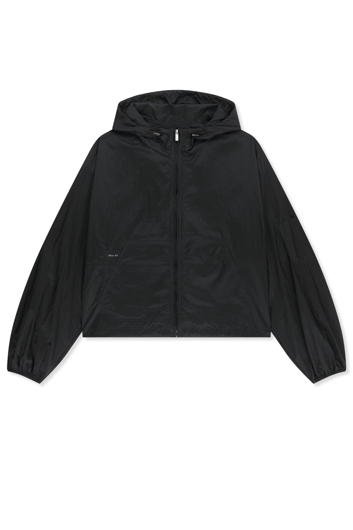 [matinkim] Back Logo Hoody Windbreaker For Women IN Dark Brown