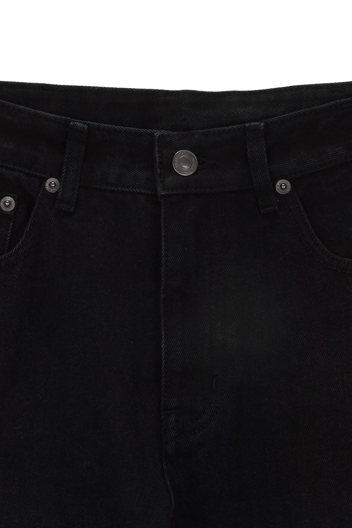 Matinkim Back Pocket Point Washed Boots Cut Denim Pants IN Black