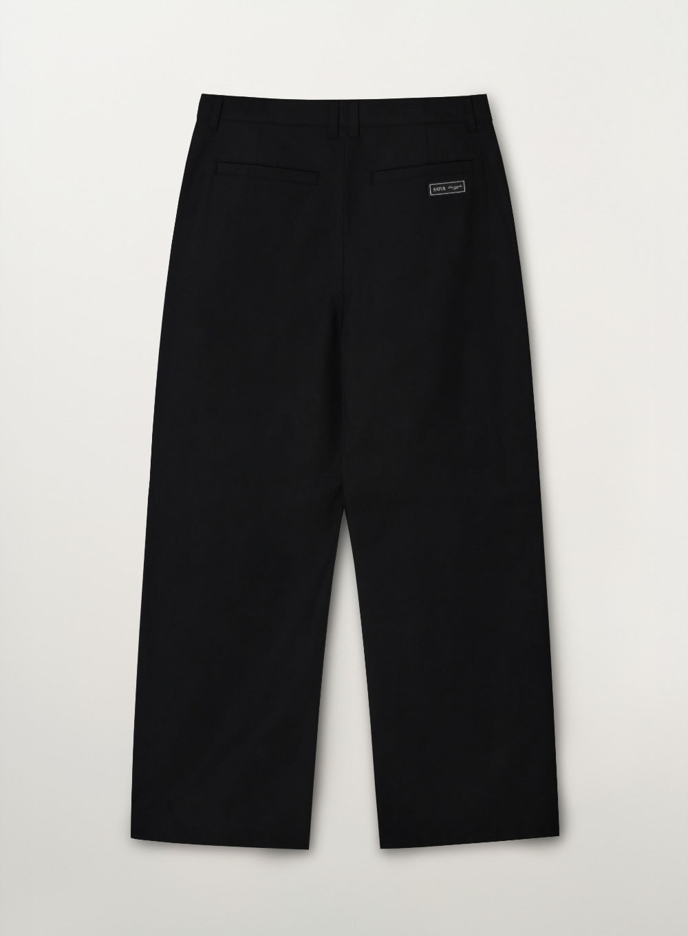Satur Relaxed Cotton Blend Pants - Black
