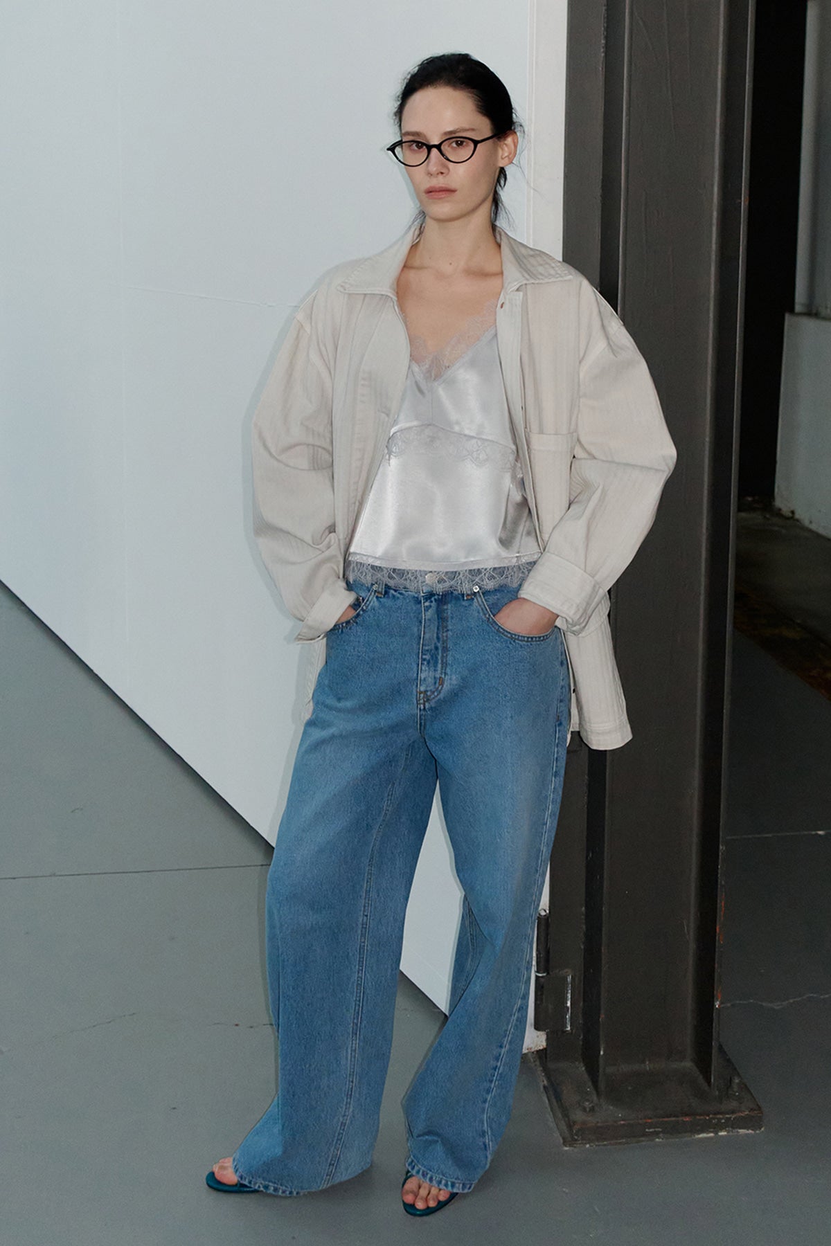 Overdueflair Oversized Denim Pants Blue