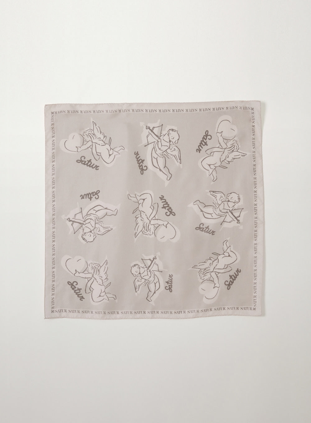 [satur] Angel Silk Scarf - Brown