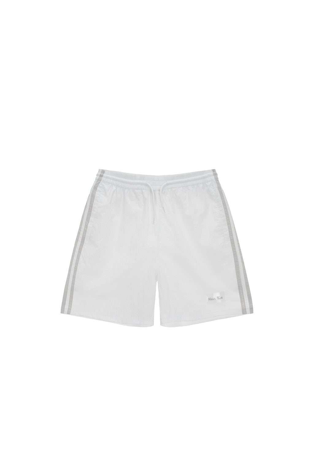 Matinkim Side Point Nylon Half Shorts For Men IN White