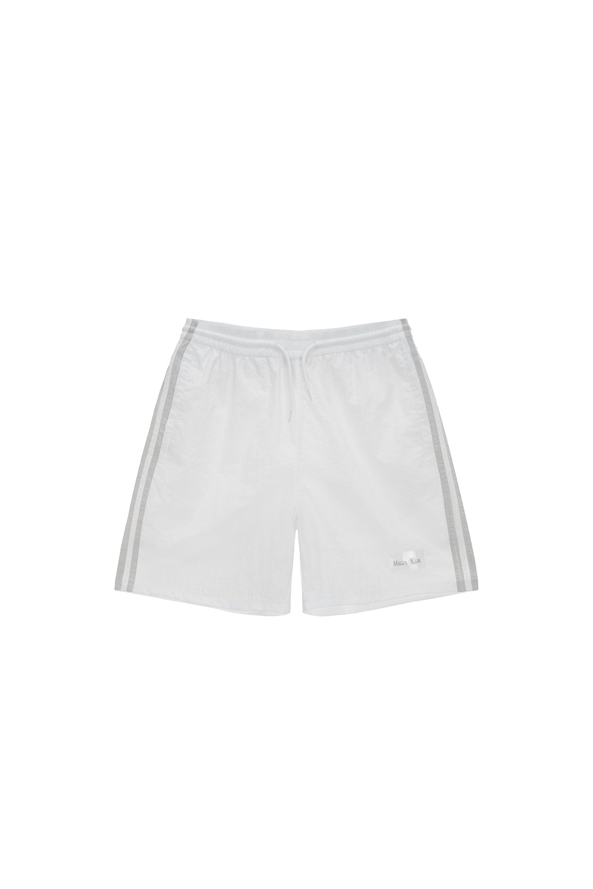 Matinkim Side Point Nylon Half Shorts For Men IN White