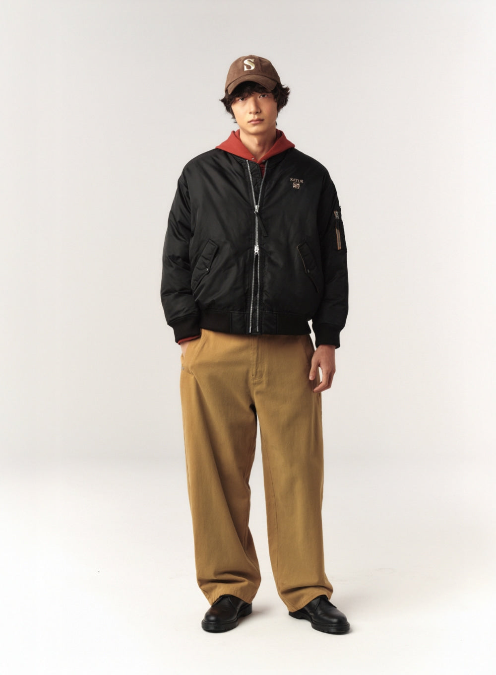 [satur] Vintage Casual Ball Cap - Brown