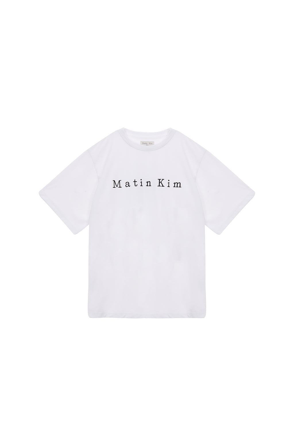 [matinkim] Matin Embroidery Logo Top IN White