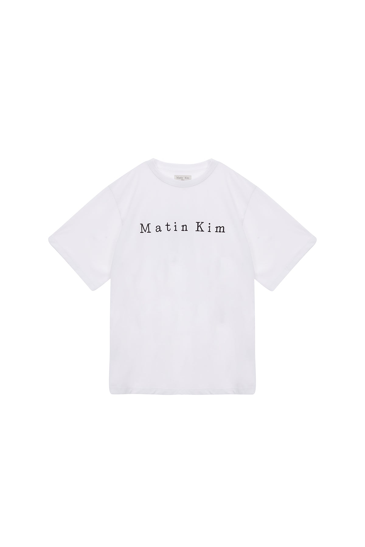 [matinkim] Matin Embroidery Logo Top IN White