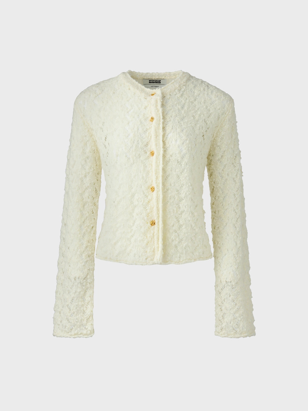 EENK Crochet Knitwear Cardigan - Ivory