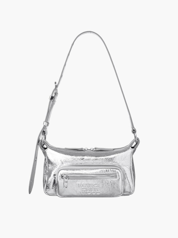 Margesherwood Outpocket Hobo Mini silver crinkle