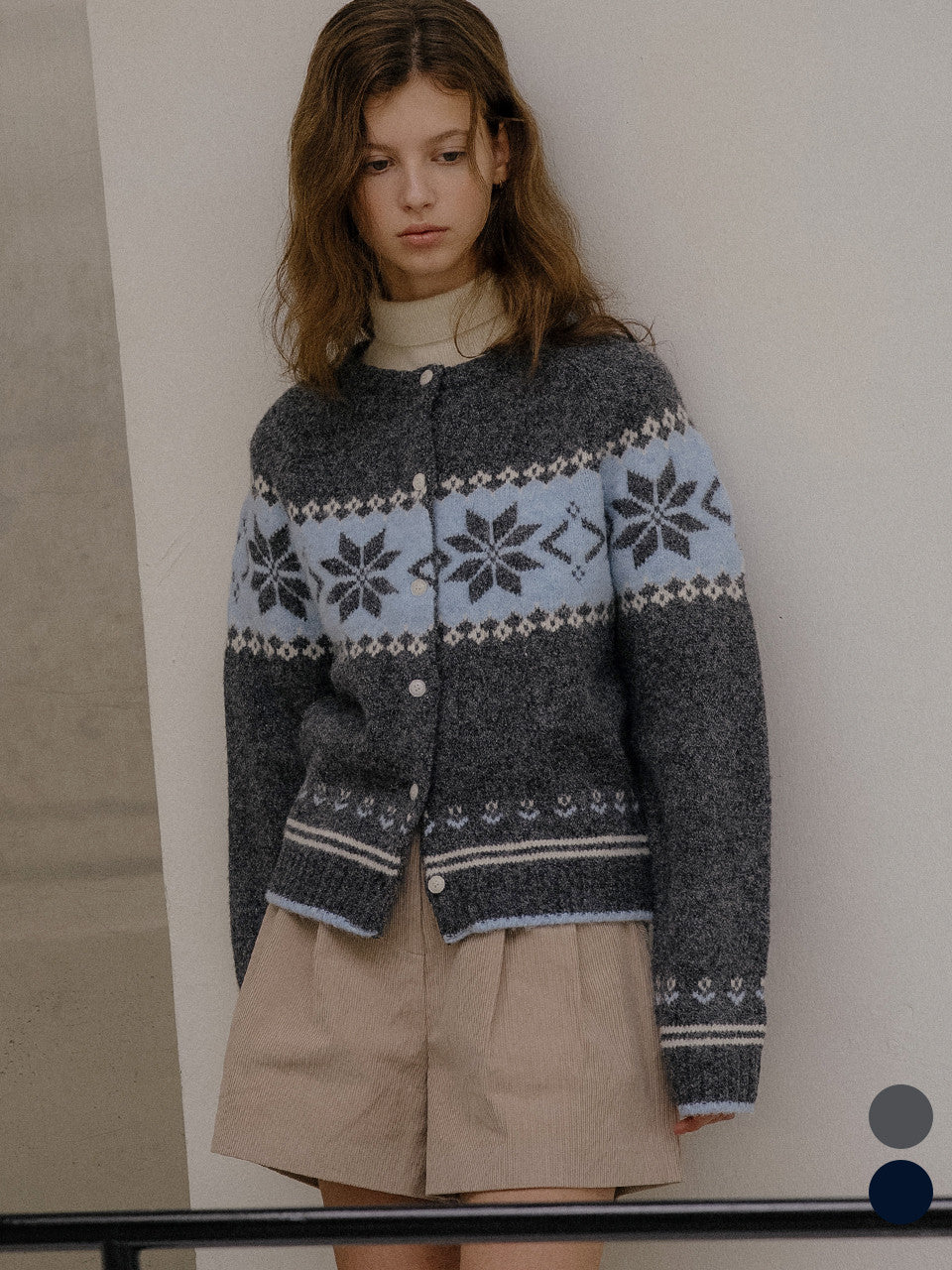 Tillidie Snowflake wool blended cardigan