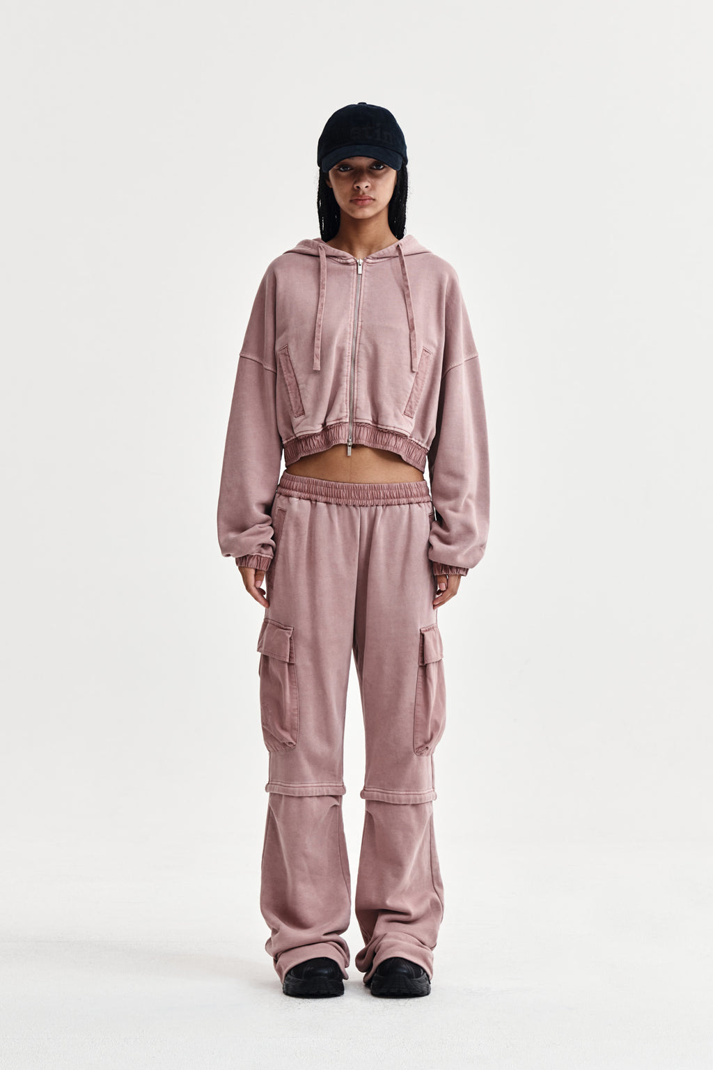 Matinkim Pigment Dyed Cargo Pants For Women IN Pink