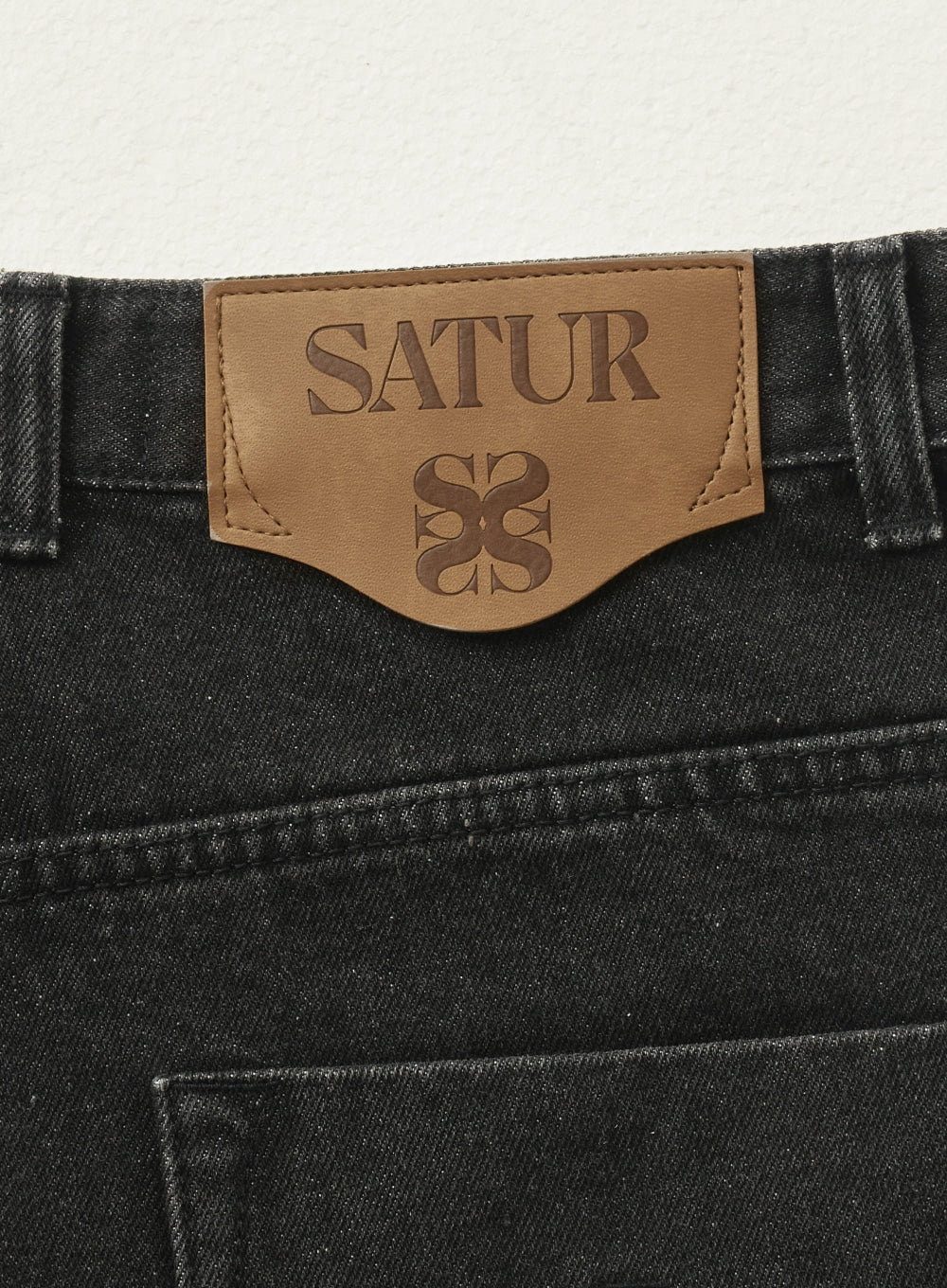 [satur] Brooklyn Newtro Wide Washed Denim Pants - Newtro Black