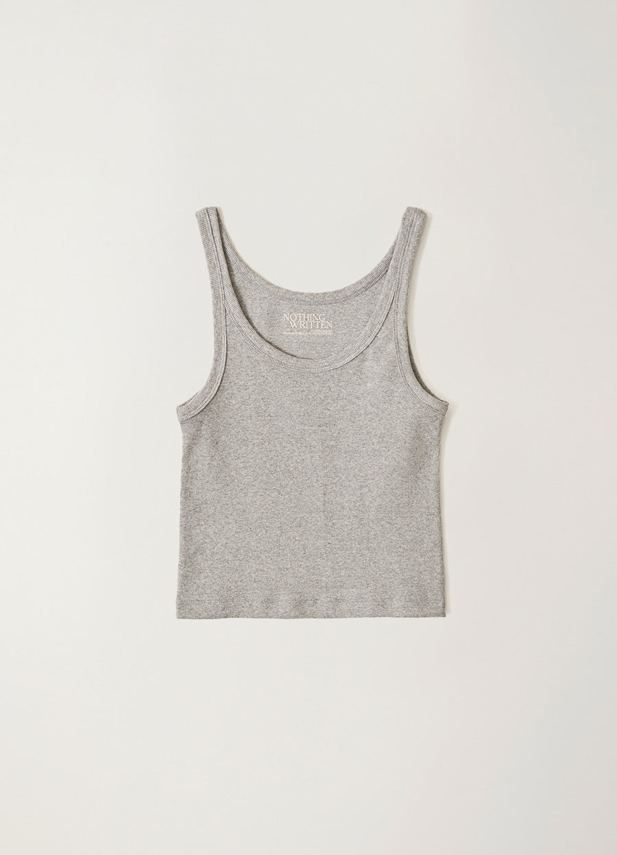 Nothing Written Curved rib tank (Gray)