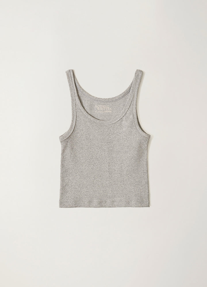Nothing Written Curved rib tank (Gray)