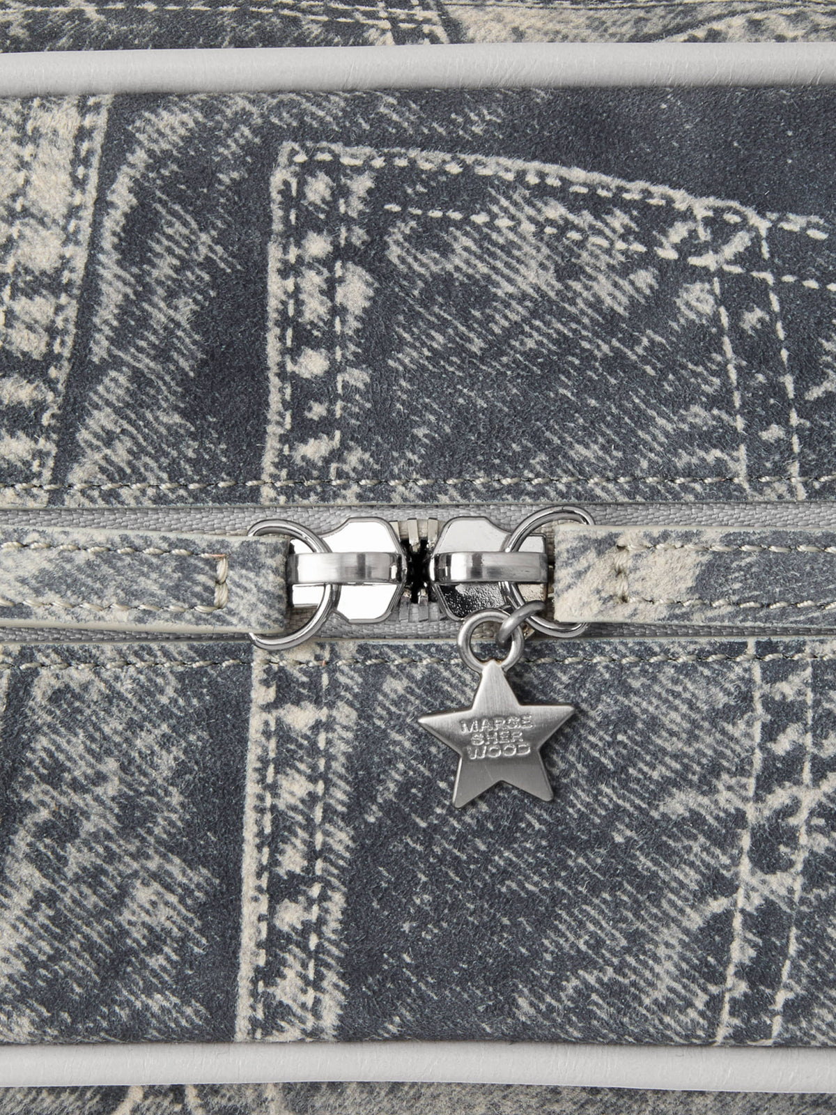 Margesherwood Soft Boston Piping light grey printed suede+crinkle
