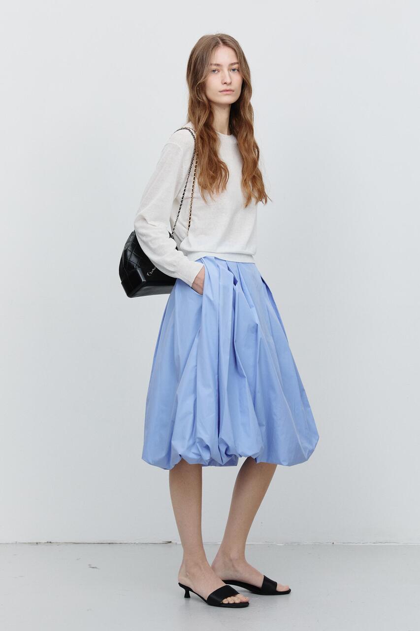 Dunst Balloon Midi Skirt Blue