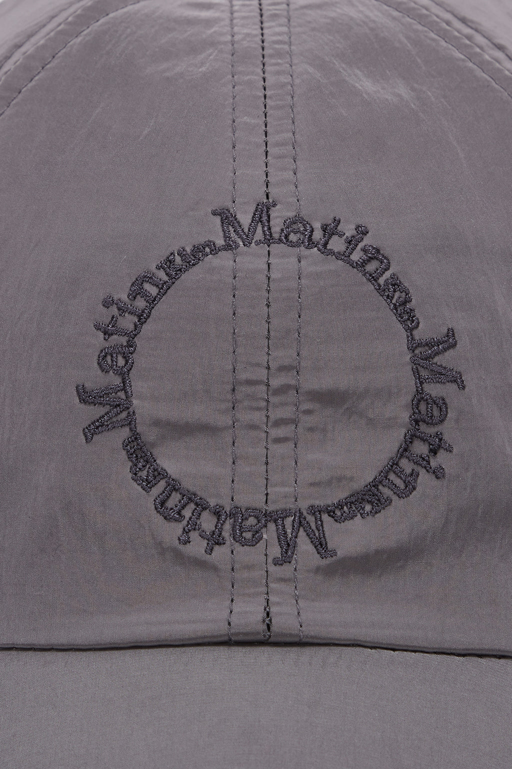 [matinkim] CRISP LOGO BALL CAP IN SILVER