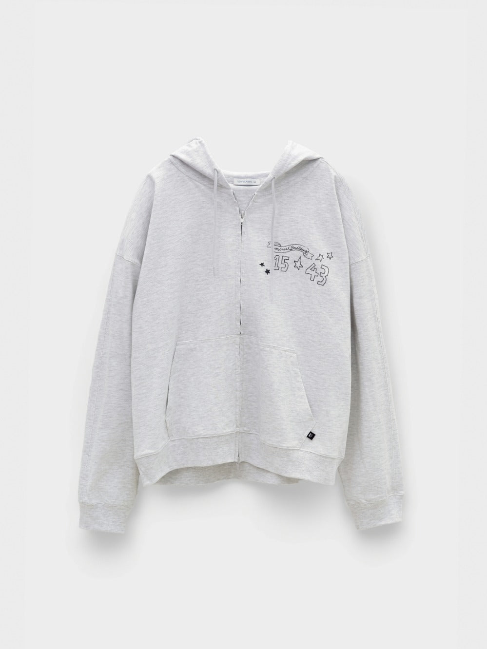[Low Classic] Mirae Zip-Up Hoodie_Light Melange Grey