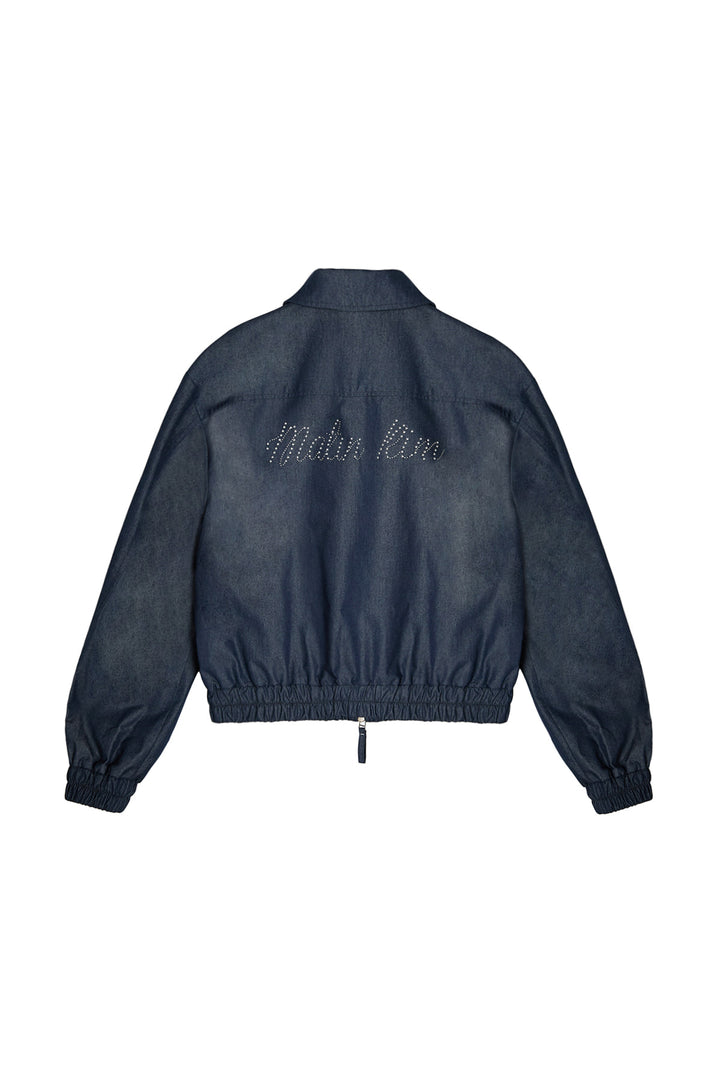 Matinkim Western Detail Denim Like Blouson IN Navy