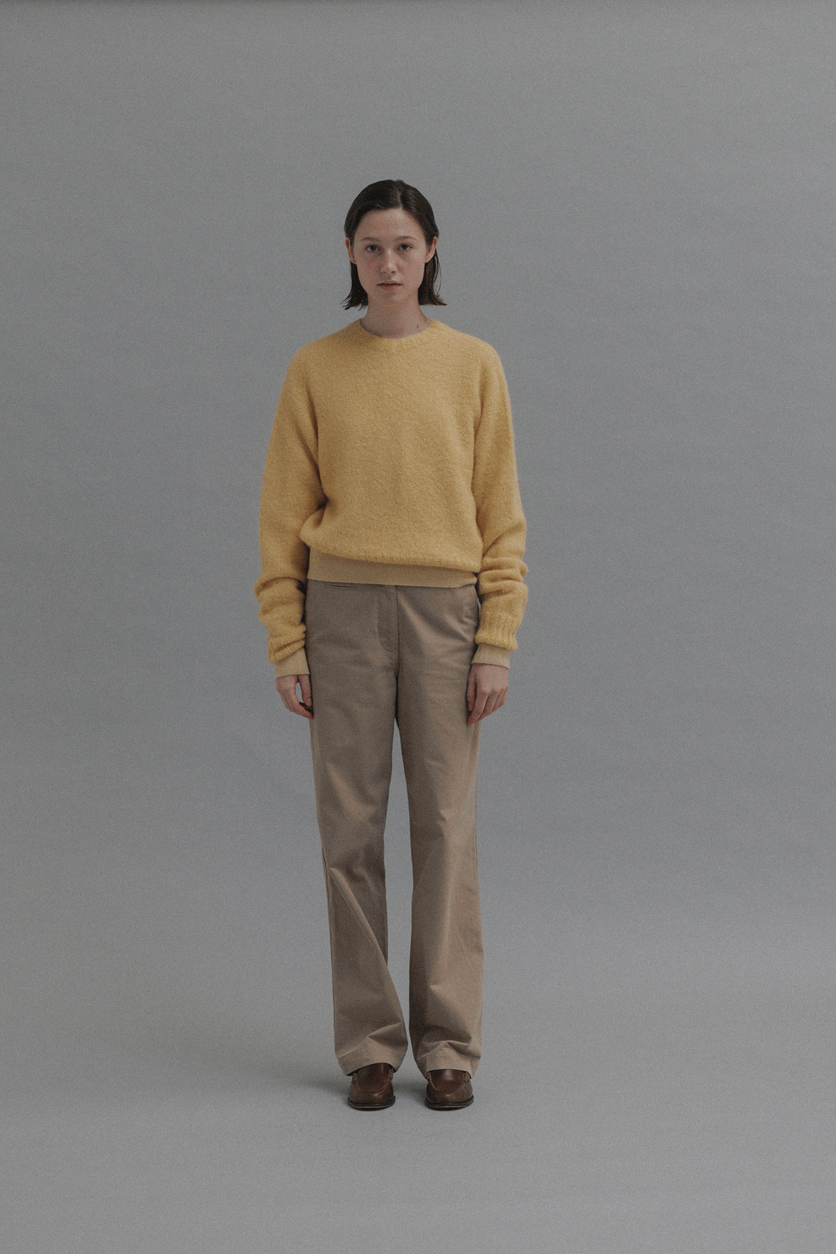 Nothing Written Alpaca pullover sweater (Egg yolk)