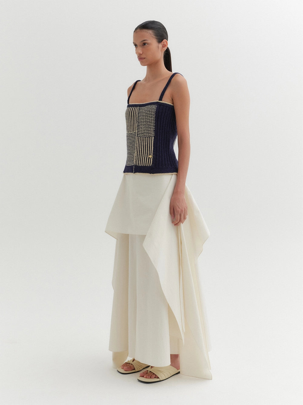 EENK Layered Long Skirt - Ivory