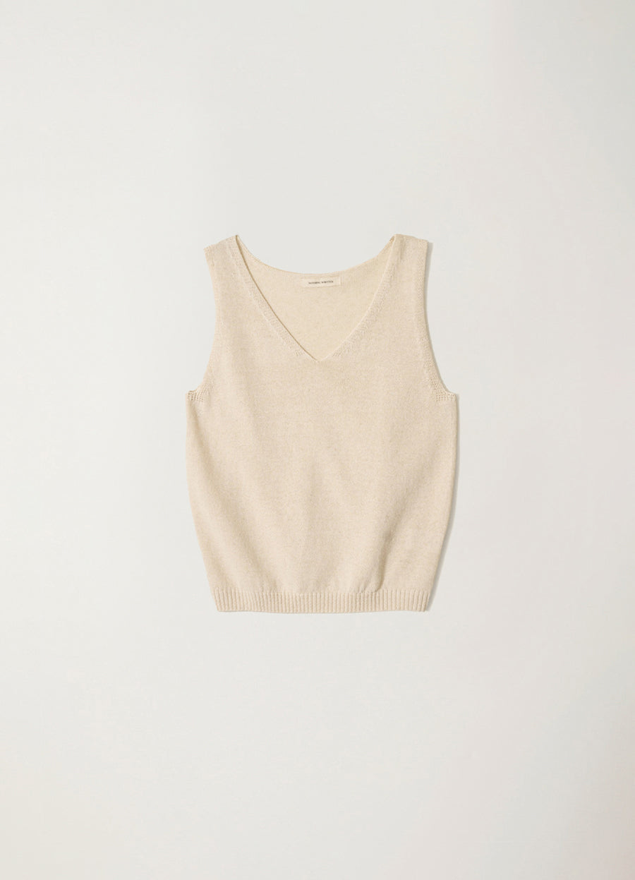 Nothing Written Paper sleeveless top (Oatmeal)