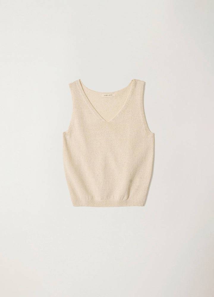 Nothing Written Paper sleeveless top (Oatmeal)