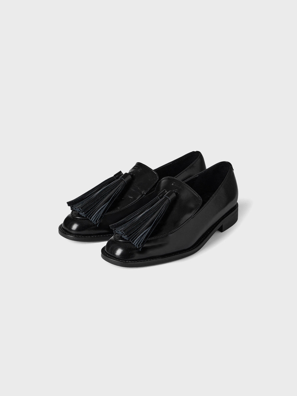 EENK Leather Tassel Loafers - Black