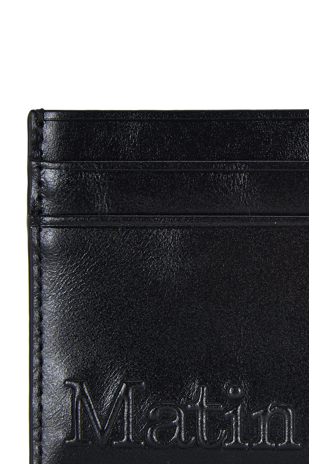 Matinkim Embossed Logo Card Wallet IN Black