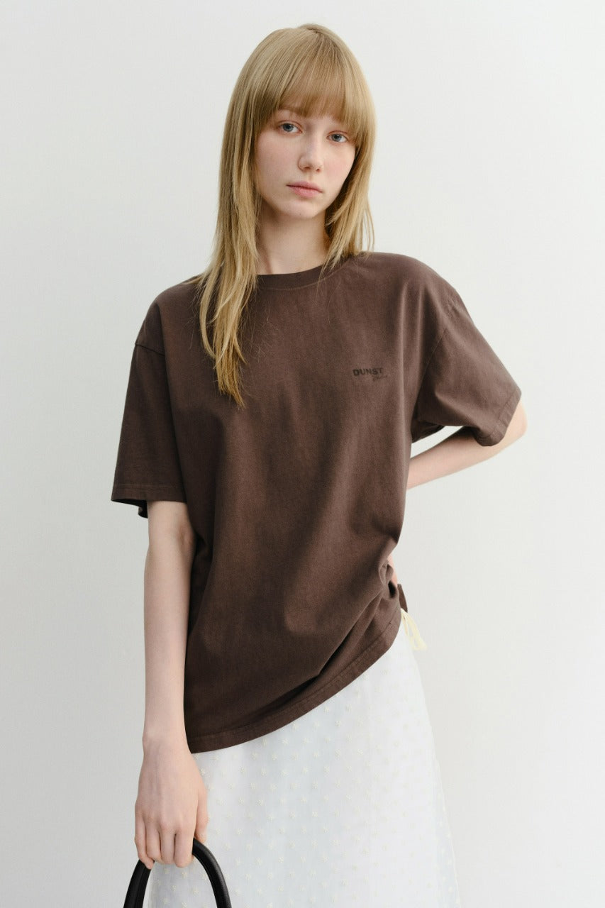 Dunst Unisex Garment Dyed T-Shirt Brown