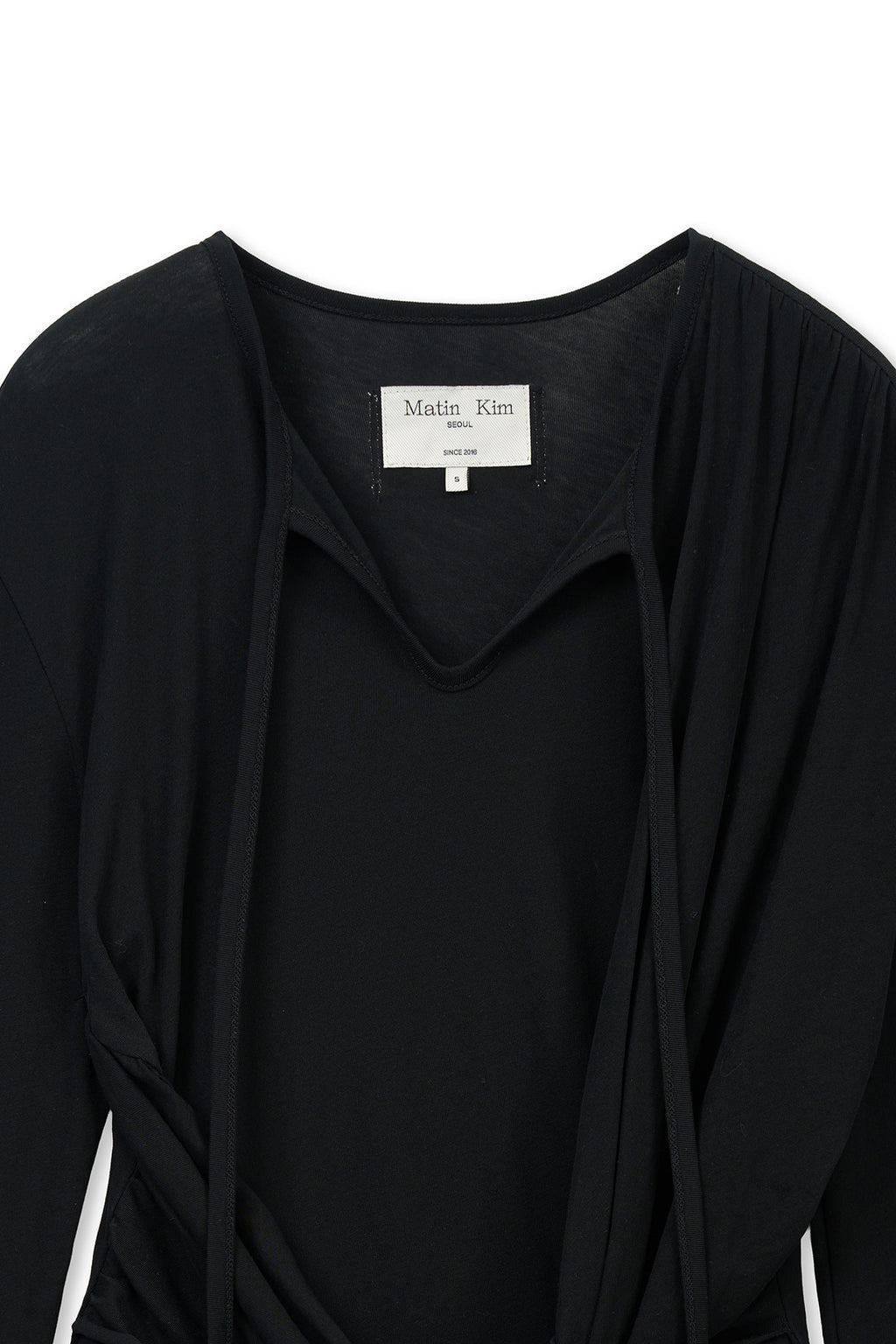 Matinkim Tied Drapery Top IN Black