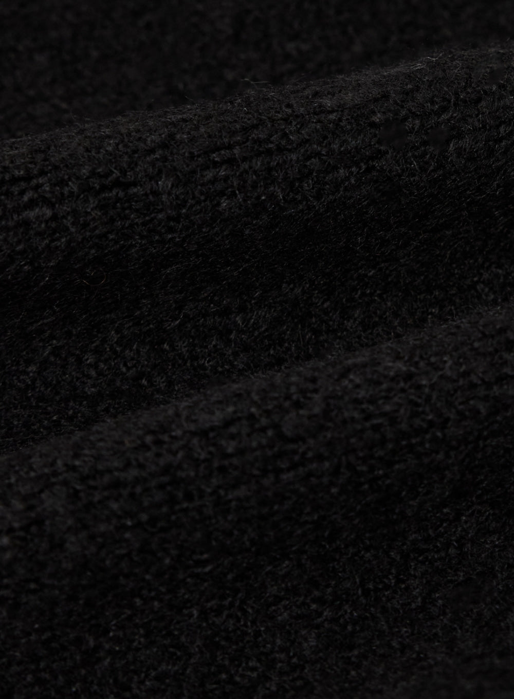 [satur] S Logo Brushed Beanie - Black