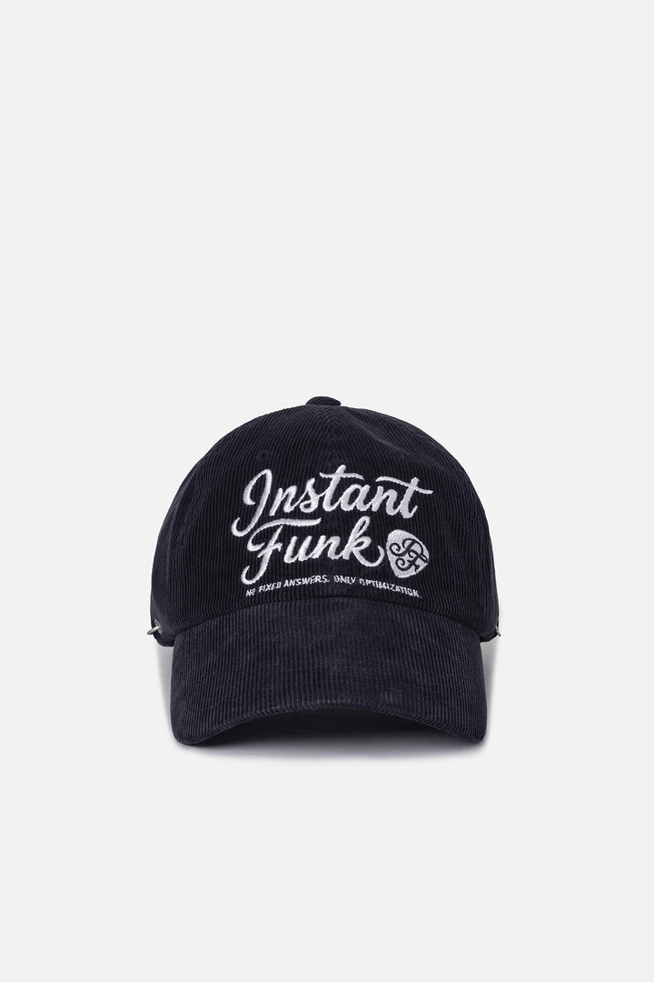 Instantfunk Peak Corduroy Ball Cap - Navy