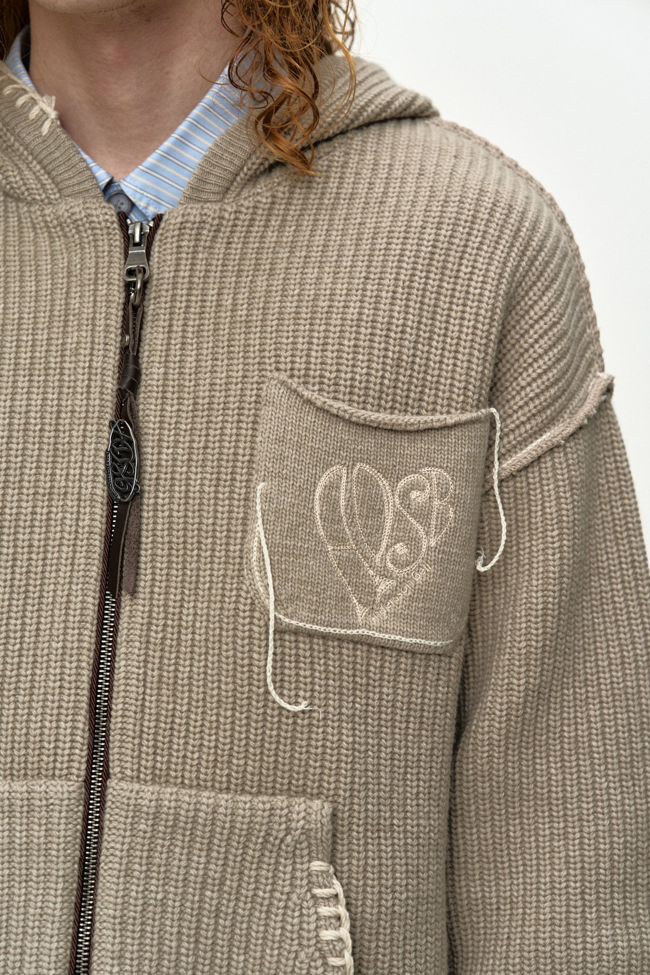 Andersson Bell Unisex Heart Logo Hood Zip-UP Sweater