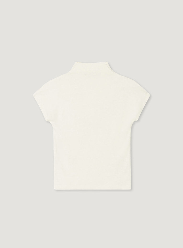 Mango Maniplease Veli Cowl Neck Tee Ivory
