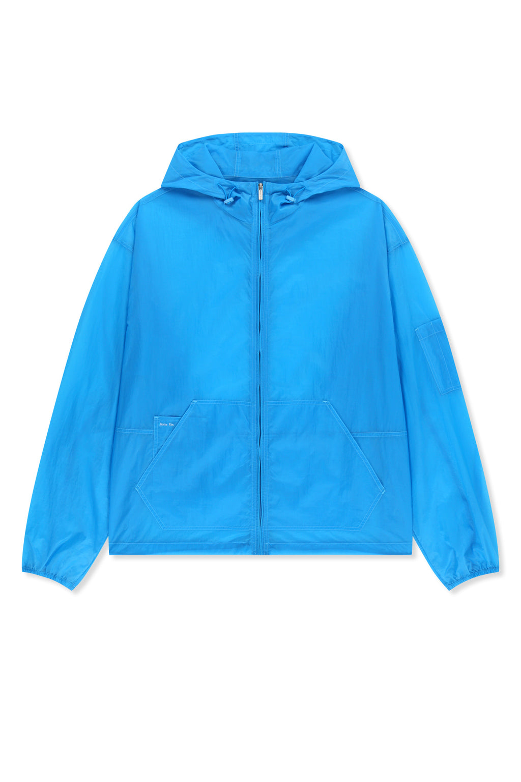 Matinkim Back Logo Hoody Windbreaker For Men IN Blue