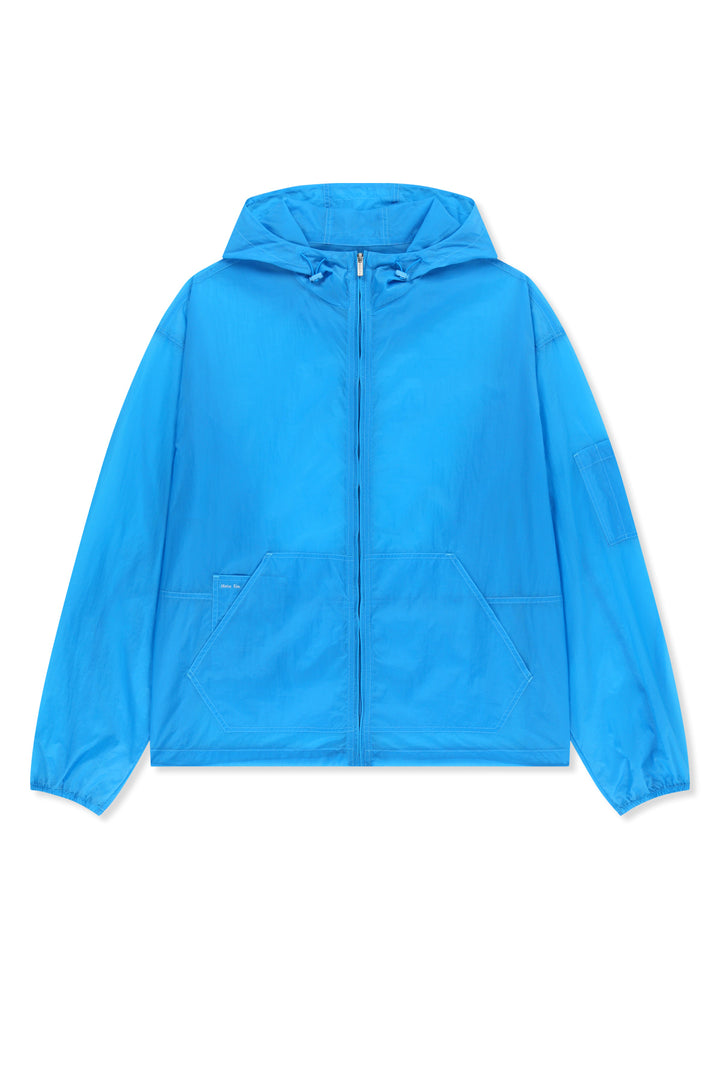 Matinkim Back Logo Hoody Windbreaker For Men IN Blue