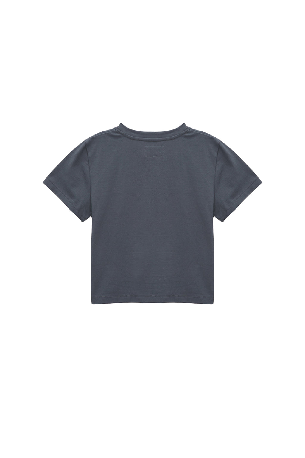 [matinkim] BLURRED LOGO CROP TOP IN CHARCOAL