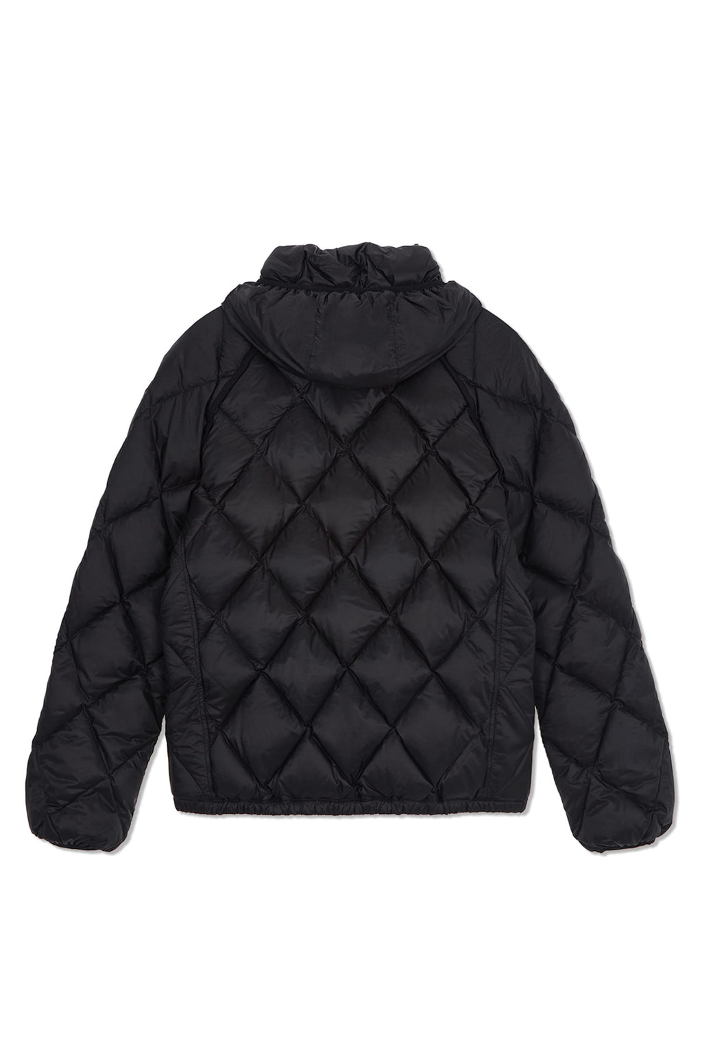 [matinkim] QUILTING HOODY LIGHTWEIGHT JUMPER (DOWN BLENDED) IN BLACK