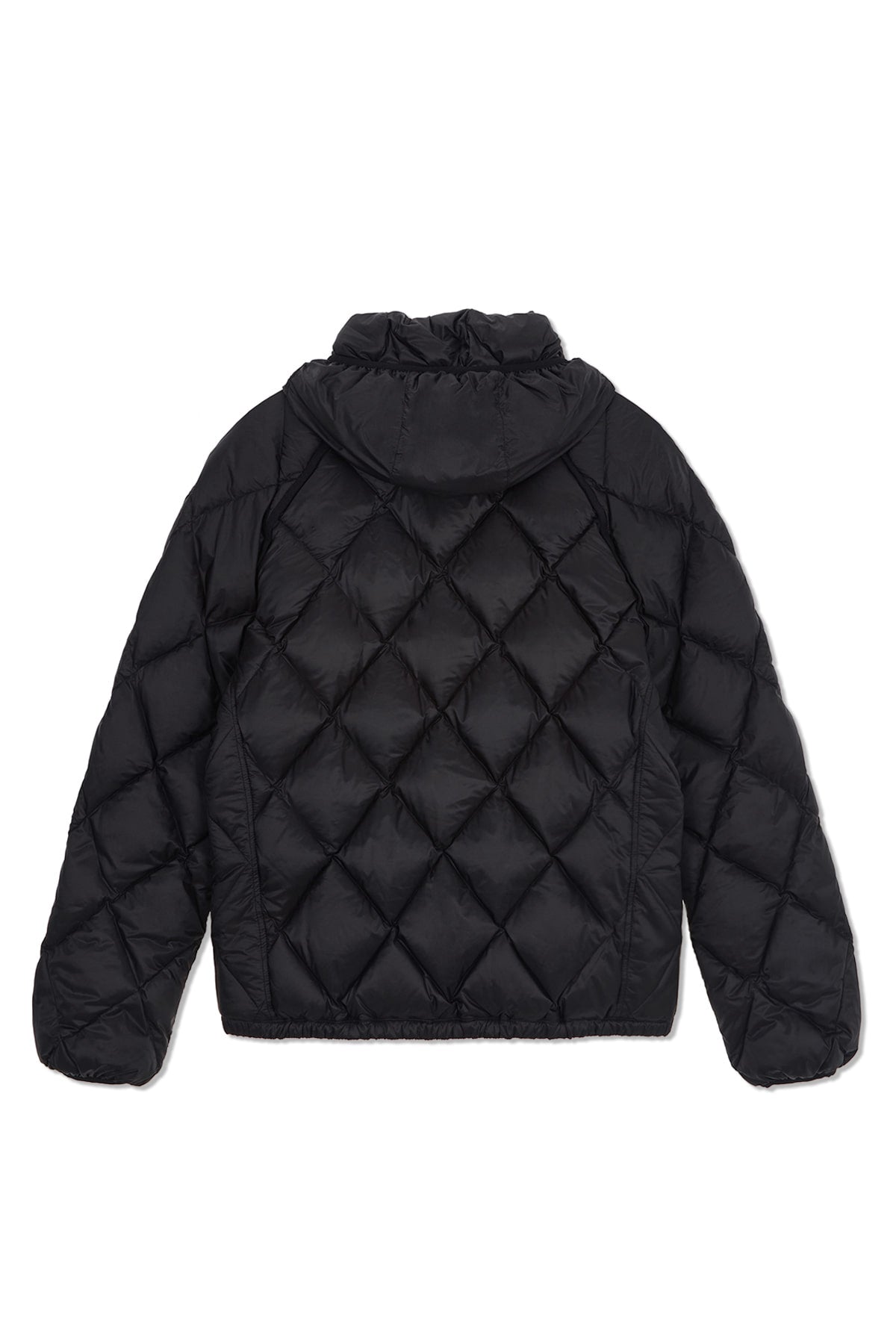 [matinkim] QUILTING HOODY LIGHTWEIGHT JUMPER (DOWN BLENDED) IN BLACK