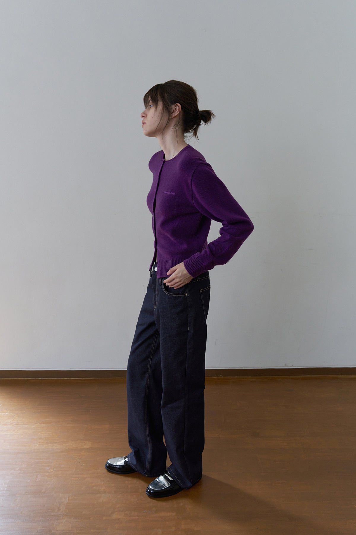 Overdueflair Raw Wide Denim Pants Navy