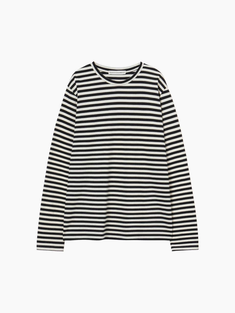 Margesherwood Basic Stripe Long Sleeve ivory/black